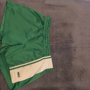 Green Nike shorts